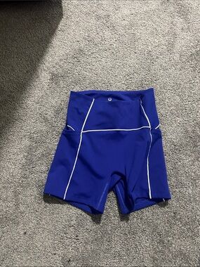 Spyder Royal Blue Bike Shorts with White Piping